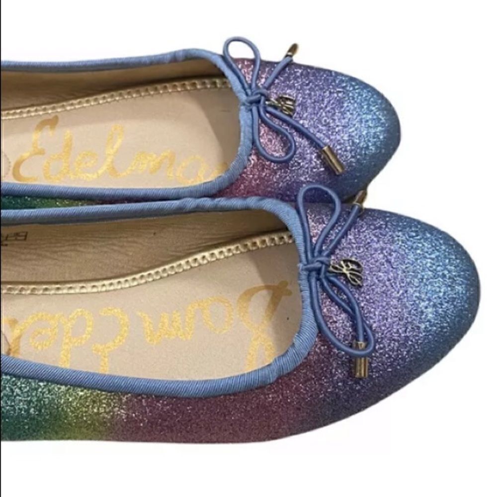 Women’s Sam Edelman Felicia Ballet Flats Rainbow Ombré Sz 5 - Picture 3 of 6
